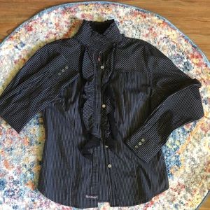 Classic EL Black White Pin Stripe